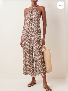 Cloe Cassandro Ruby printed silk jumpsuit